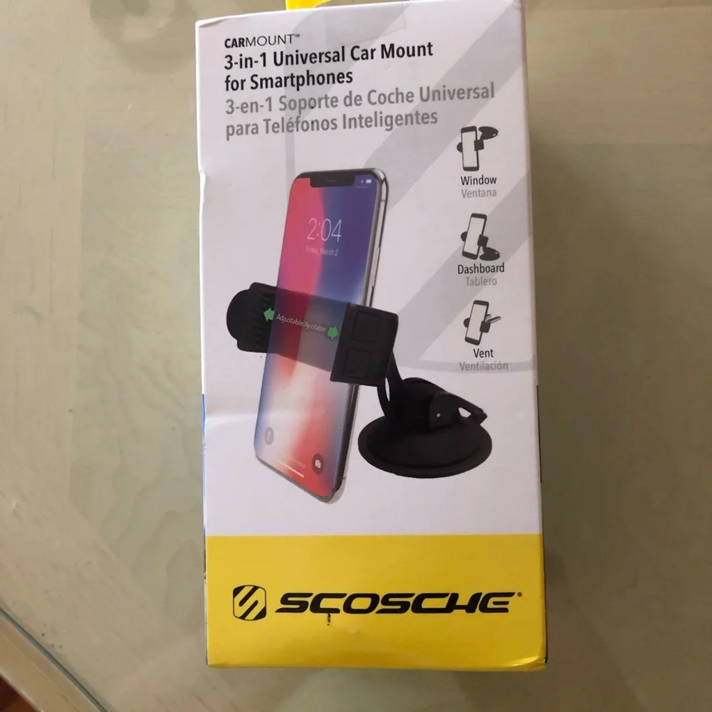 Scosche 3-in-1 Universal Car Mount for Smartphones — Black